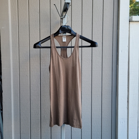 PINK VS | NWOT Halter Tank Top XS Coffee Tan - Picture 13 of 13